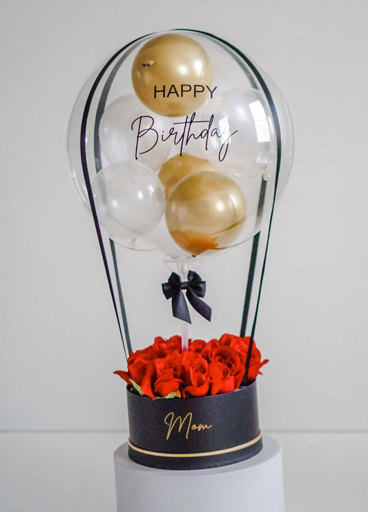 Hot Air Balloon with Flowers