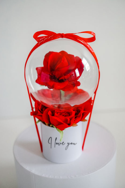 Mini Single Flower Balloon Arrangment